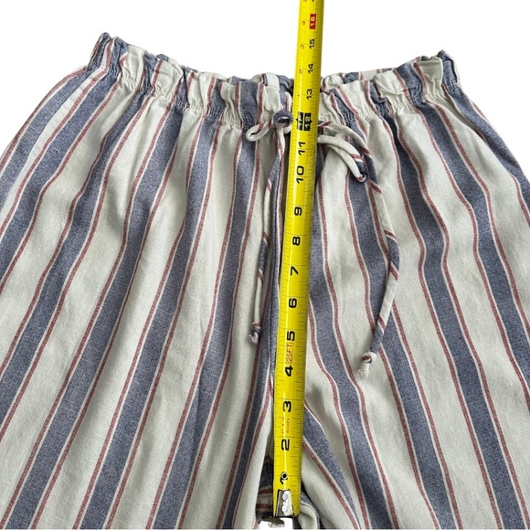 Free Kisses Striped Wide Leg Linen Blend Pants Large Beach Resort Wear EUC - Picture 4 of 8